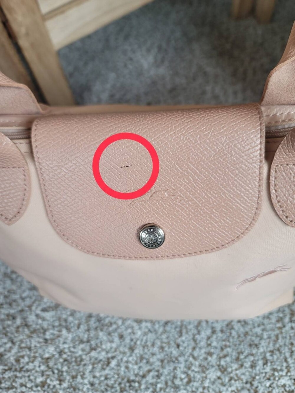 LONGCHAMP Pliage M Tote Bag Nylon , Light Pink Tea - Picture 15 of 16